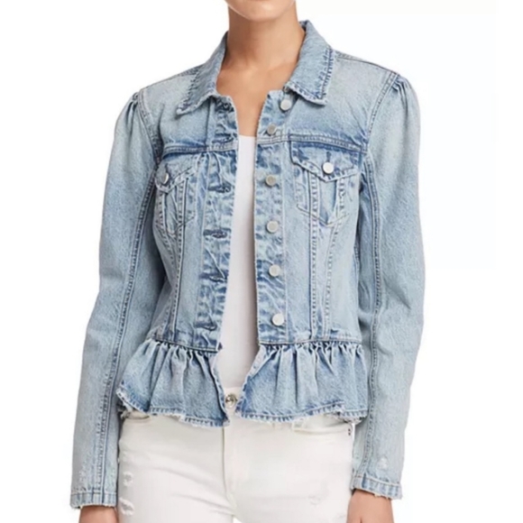 Blank NYC denim peplum jacket - Picture 1 of 7